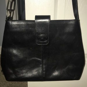 Black Italian soft leather purse